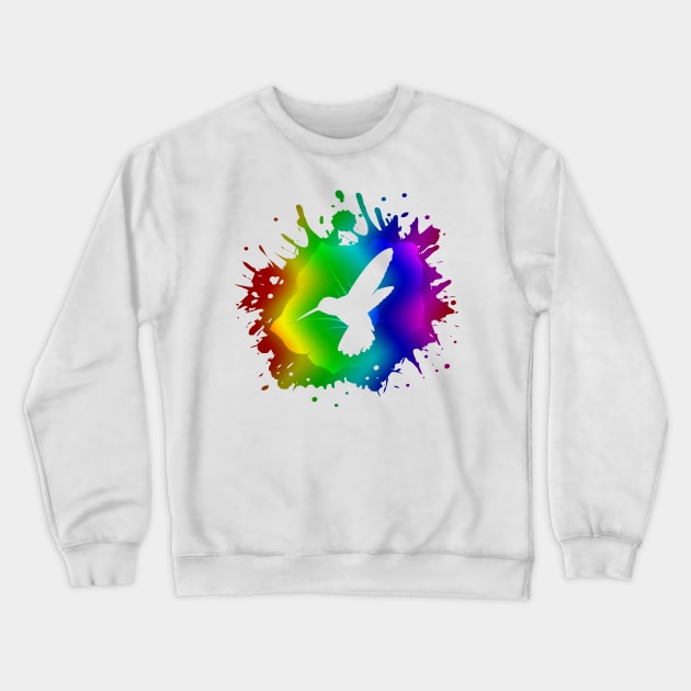 Tie-Dye Hummingbird Crewneck Sweatshirt by RudDesigns